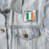 Made In Ireland Vierkante Button 5,1 Cm (In situ)