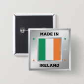 Made In Ireland Vierkante Button 5,1 Cm (Voorkant /achterkant)