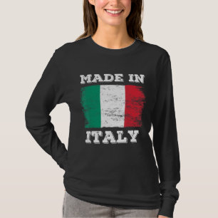 Made in italië met italiaanse vlag - novelty Graph T-shirt