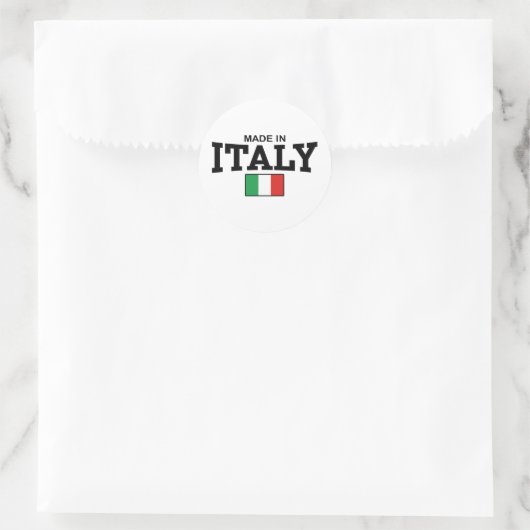 Made in Italië Ronde Sticker (Tas)