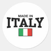 Made in Italië Ronde Sticker (Voorkant)