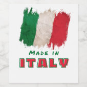Made in Italië Wijn Etiket (Enkel label)