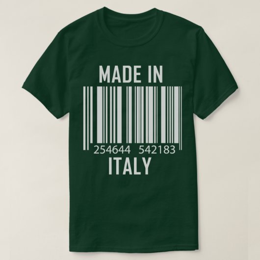 Made in Italy Barcode Funny 1 T-shirt (Design voorkant)