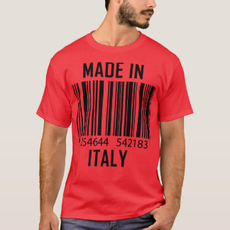 Made in Italy Barcode Funny T-shirt