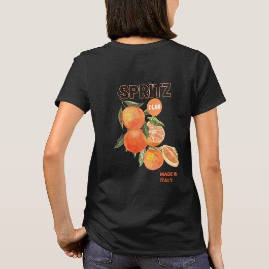 Made in Italy Basic Dunkles T-Shirt (Achterkant)
