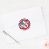 Made in Jacksonville Florida USA Flag Ronde Sticker (Envelop)