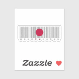 Made in Japan Barcode Vlagsticker Sticker