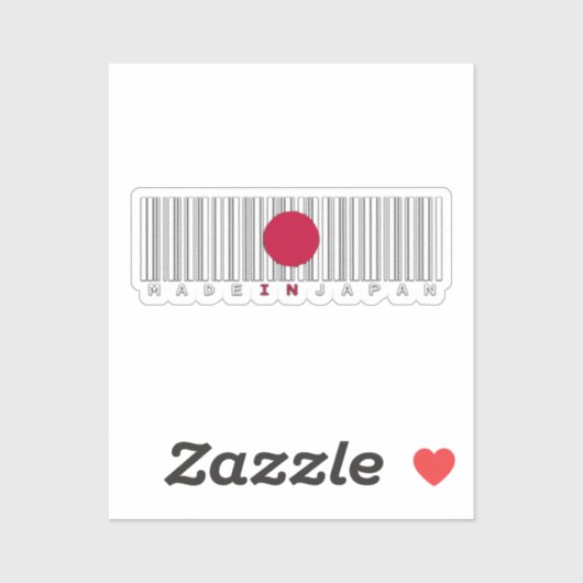 Made in Japan Barcode Vlagsticker Sticker (Vel)