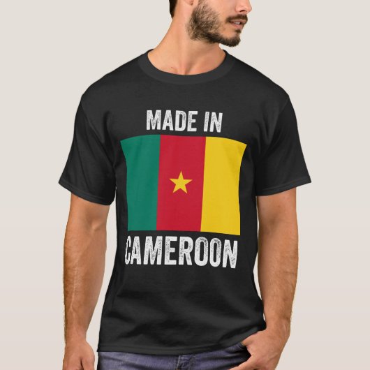 Made in Kameroen // Nationale vlag van het wereldl T-shirt (Voorkant)
