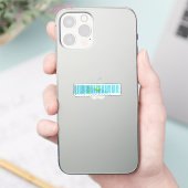 Made in Kazachstan Barcode Vlag Sticker (Telefoon)