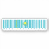 Made in Kazachstan Barcode Vlag Sticker (Voorkant)