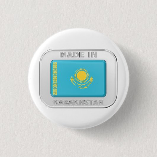 Made in Kazachstan Ronde Button 3,2 Cm (Voorkant)