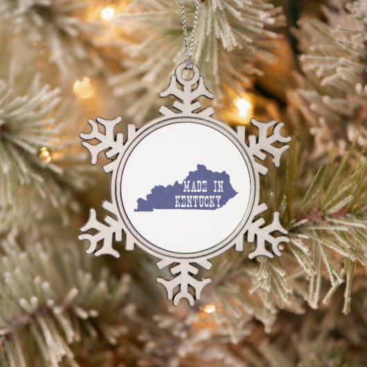 Made in Kentucky Tin Sneeuwvlok Ornament (Boom)