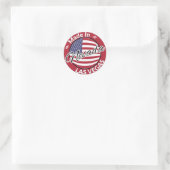 Made in Las Vegas Nevada USA Flag Ronde Sticker (Tas)