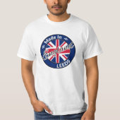 Made in Leeds England Union Jack Flag T-shirt (Voorkant)