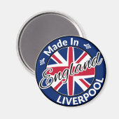 Made in Liverpool England Union Jack Flag Magneet (Voorkant / Achterkant)