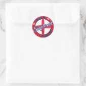Made in London England St George Flag Ronde Sticker (Tas)