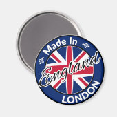 Made in London England Union Jack Flag Magneet (Voorkant / Achterkant)