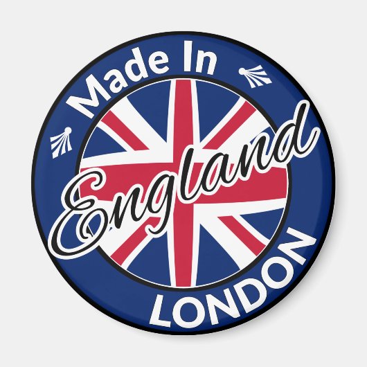 Made in London England Union Jack Flag Magneet (Voorkant)