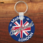 Made in London England Union Jack Flag Sleutelhanger (Voorkant)
