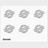 Made in Louisiana Stamp Style Logo Symbool Black Ronde Sticker (Vel)