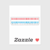 Made in Luxembourg Barcode Flag Sticker (Vel)
