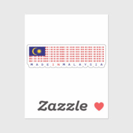 Made in Malaysia Barcode Flag Sticker