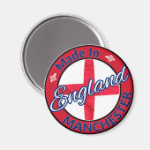 Made in Manchester England St George Flag Magneet (Voorkant / Achterkant)