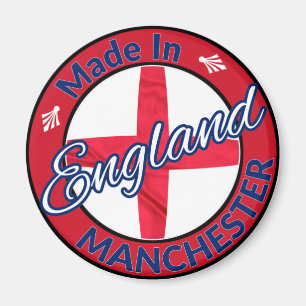 Made in Manchester England St George Flag Magneet
