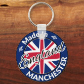 Made in Manchester England Union Jack Flag Sleutelhanger (Voorkant)
