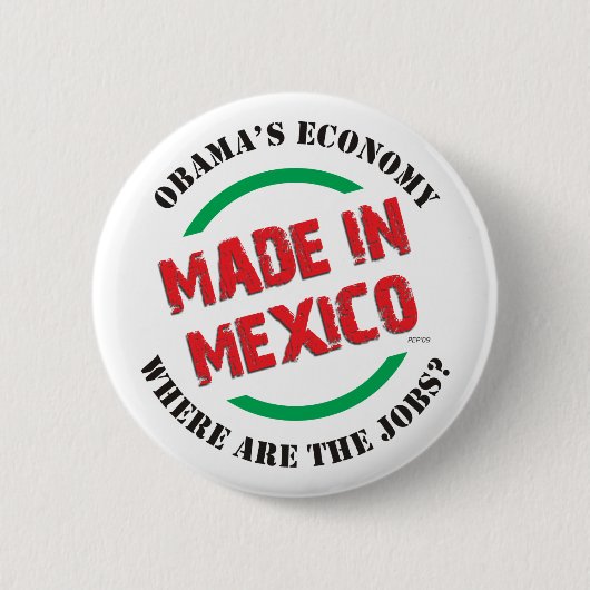 Made in Mexico Ronde Button 5,7 Cm (Voorkant)