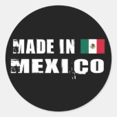 Made in Mexico Ronde Sticker (Voorkant)