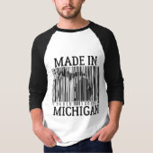 Made in Michigan Barcode Raglan T-shirt (Voorkant)