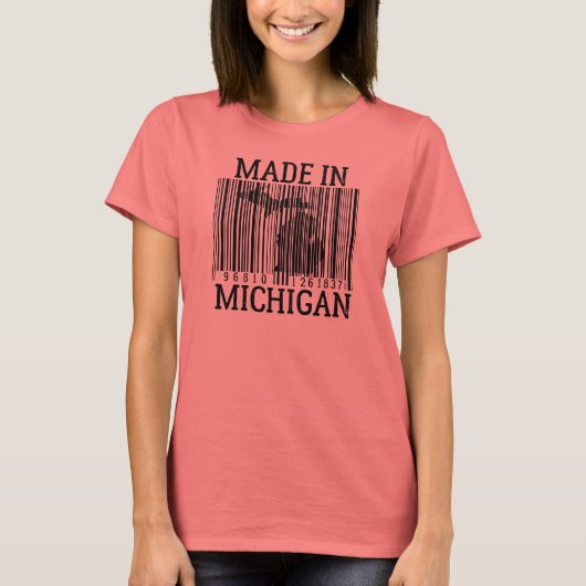 Made in Michigan Barcode Ring T-shirt (Voorkant)
