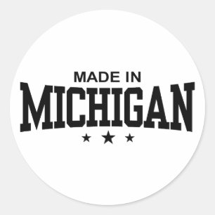 Made in Michigan Ronde Sticker