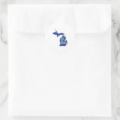 Made in Michigan Ronde Sticker (Tas)