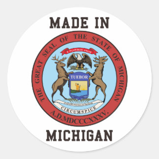 Made in Michigan Ronde Sticker