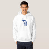 Made in Michigan Shaped Michigander Michiganian Hoodie (Voorkant volledig)