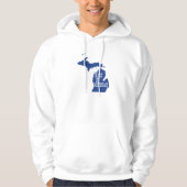 Made in Michigan Shaped Michigander Michiganian Hoodie (Voorkant)