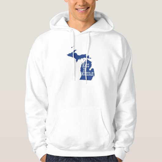 Made in Michigan Shaped Michigander Michiganian Hoodie (Voorkant)
