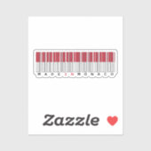 Made in Monaco Barcode Flag Sticker (Vel)