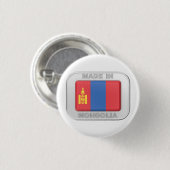 Made in Mongolië Ronde Button 3,2 Cm (Voorkant /achterkant)