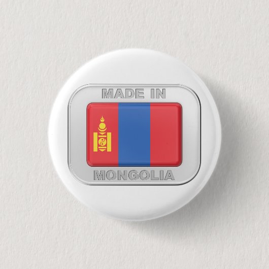 Made in Mongolië Ronde Button 3,2 Cm (Voorkant)
