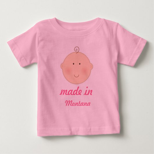 Made in Montana Baby of Toddler Tee Shirt (Voorkant)