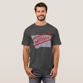 Made in Montana Grunge Map Mannen Grijs T-shirt (Voorkant volledig)