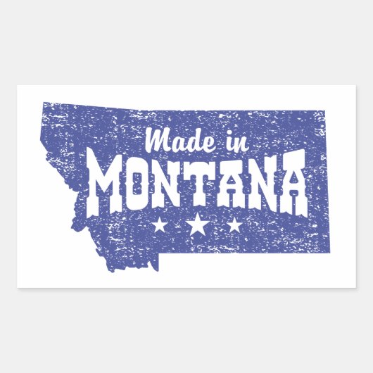 Made in Montana Rechthoekige Sticker (Voorkant)