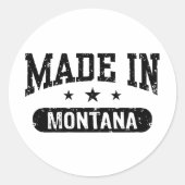 Made in Montana Ronde Sticker (Voorkant)