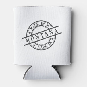 Made in Montana Stamp Style Logo Symbool Black Blikjeskoeler