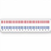 Made in Netherlands Barcode Flag Sticker (Voorkant)