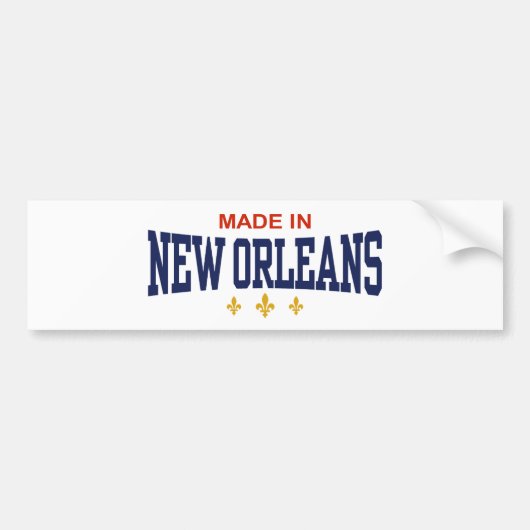 Made in New Orleans Bumpersticker (Voorkant)